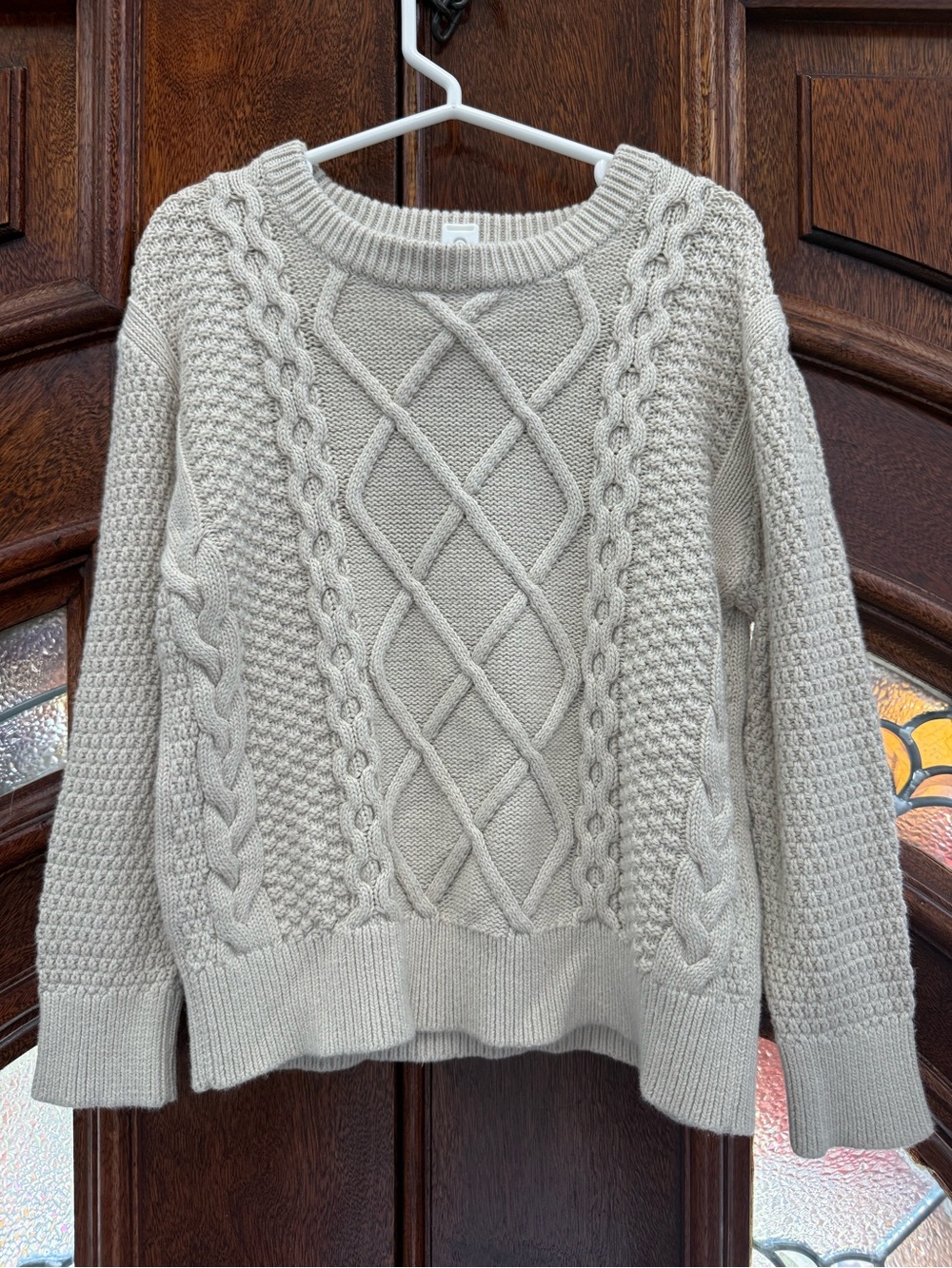Old Navy Cream Cable Knit Sweater for Kids